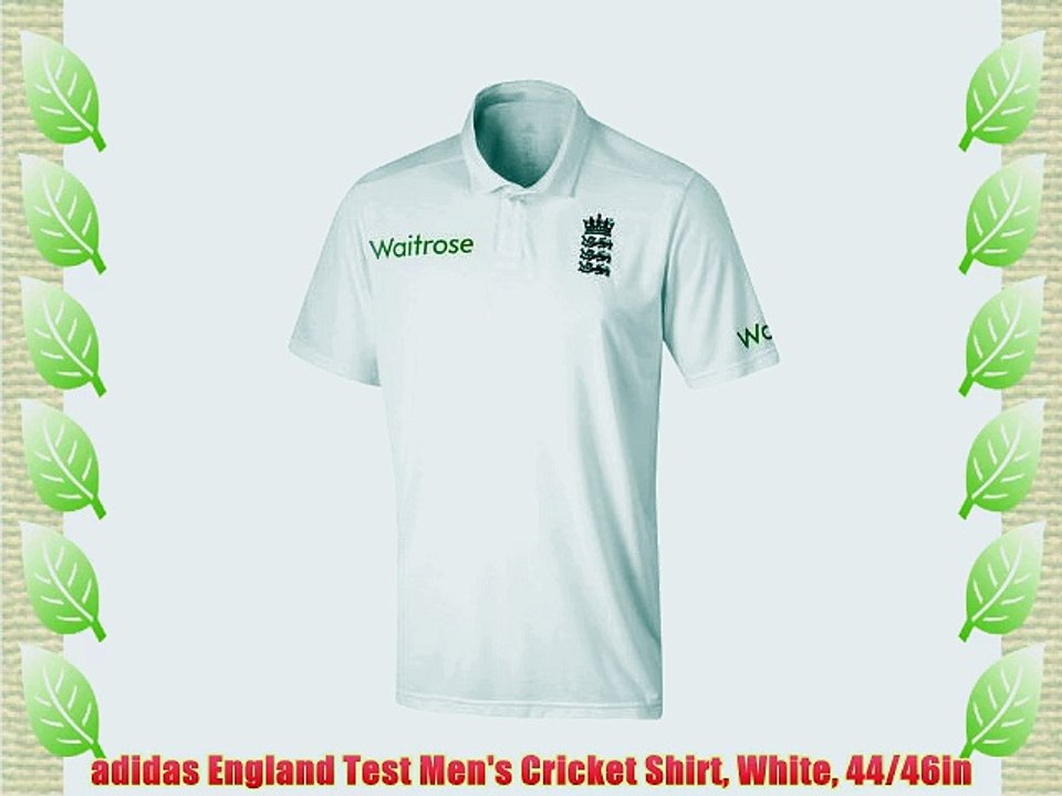 adidas England Test Men's Cricket Shirt White 44/46in