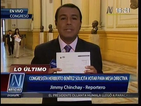 Heriberto Benítez pide votar por nueva Mesa Directiva pese a suspensión