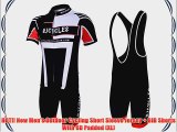 HOT!! New Men's Outdoor Cycling Short Sleeve Jersey   BIB Shorts With 6D Padded (XL)