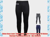Rhino Base Layer Tights Adult - Sport Compression Fit Unisex Thermal Pants Black Size XS -