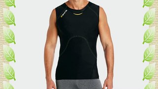 Skins A400 Sleeveless Compression Top - Black/Yellow M