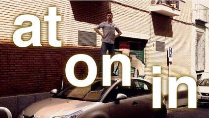 At, On and In – location prepositions (learn English ESL)