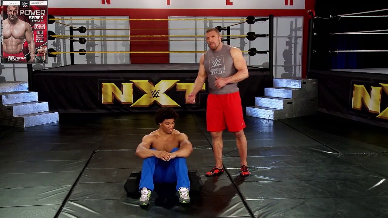 WWE Power Series: Dumbbell Floor Press Chest Exercise- Triple H