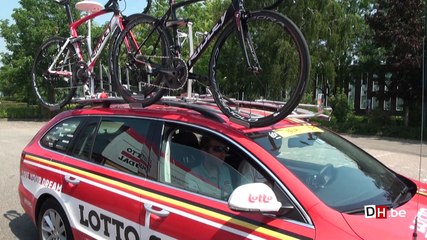 A l'intérieur de la voiture Lotto-Soudal