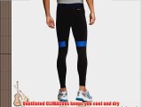 adidas Men's Tech Fit Cool Long Tights - Black/Blue Beauty Medium