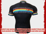 Fixgear Mens Black Rainbow Cycling Jersey Black L