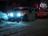 Hummer H1 in the snow