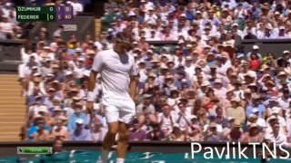 Roger Federer vs Damir Dzumhur Full Highlights Wimbledon 2015