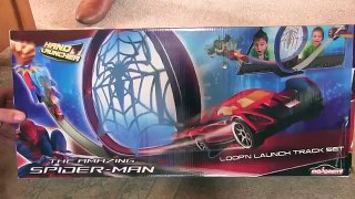 The Amazing Spider-Man Loop 'n' Launch Race Track - Unbox, Build and Play