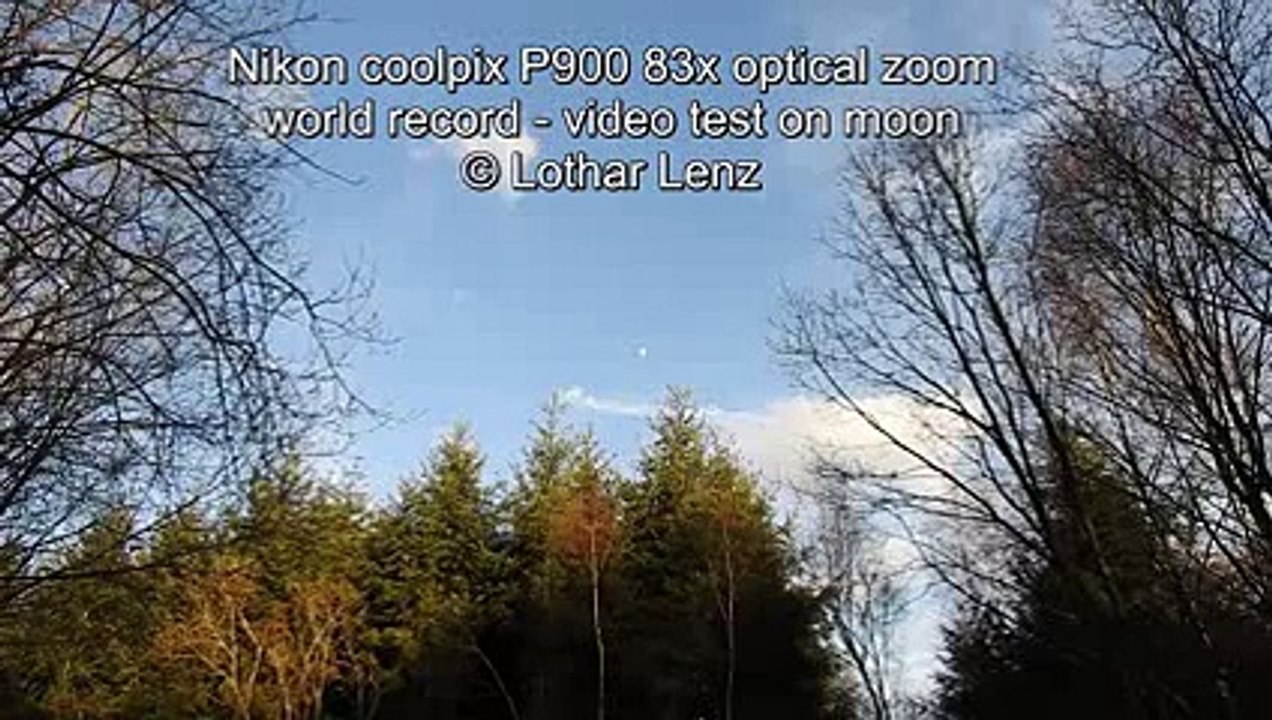 Nikon coolpix P900 83x optical zoom world record - video test on moon