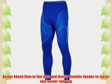 Men's COMPRESSION Thermal Underwear Breathable Active Base Layer Long Pants (Blue M)