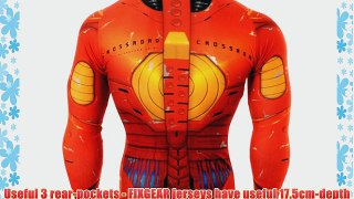 Fixgear Mens Cycling Jersey Man Of Iron Style  Robotic Orange L
