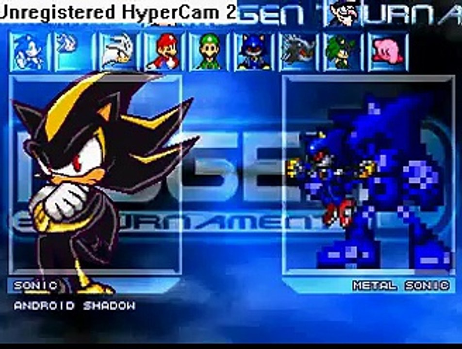 Mugen: sonic and shadow vs. mario and luigi (small characters)