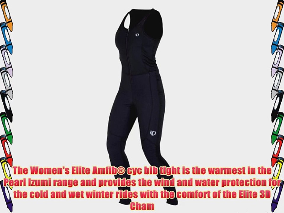 Pearl Izumi Women's Amfib Drop Tail Cycling Bib - Black Medium