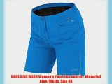 GORE BIKE WEAR Women's Path Plus Shorts - Waterfall Blue/White Size 40