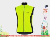 Gore Men's Power Windstopper Soft Shell Cycling Thermo Vest Neon Yellow / Black Large