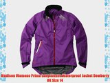 Madison Womens Prima Long Sleeve Waterproof Jacket Dewberry UK Size 14