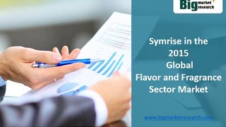 Symrise Global Flavor and Fragrance Sector Market in the 2015