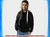 Ark Unisex Hoody Reworked Vintage Leather Jacket 32 Black
