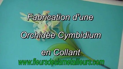 Fabrication d'une orchidée Cymbidium en collant / Nylon Cymbidium Orchid