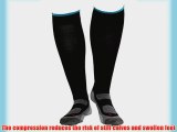 Compression Superior Sock (Large (40-45 cm / 15.7-17.7 inch around calf) Black / Turquoise)