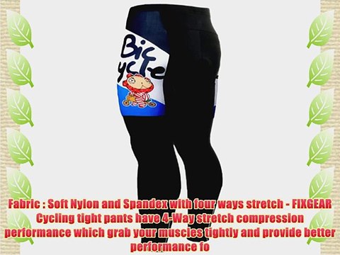 Fixgear Men Bike clothes Gel Padded blue Tights cycling Bike Pants 2XL