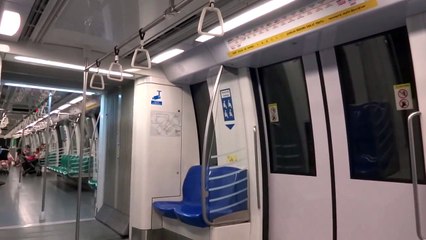 (Circle Line,Singapore)Alstom Metropolis C830 set 834 from Nicoll Highway to Stadium (Stadium Bound)