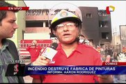 Comas: así quedó la fábrica de pinturas tras incendio de grandes proporciones