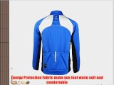 SANTIC Cycling Winter Jacket Fleece Thermal Long Jersey Long Sleeve (Blue 2XL)