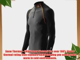 Skins S400 Thermal Long Sleeve MckNeck w zip Men's Compression Top - Black/Graphite/Orange