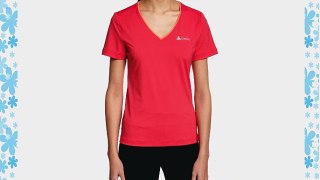 Odlo Women's T-Shirt Short Sleeve V-Neck Daphne - Rose Red Large