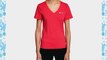 Odlo Women's T-Shirt Short Sleeve V-Neck Daphne - Rose Red Large