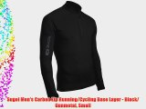 Sugoi Men's Carbon Zip Running/Cycling Base Layer - Black/ Gunmetal Small