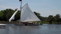 Crystal River Boat Builders sailing the scow  