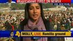 Massive crowd at Ramlila Maidan to attend  Arvind Kejriwal's oath taking ceremony