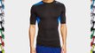 adidas Techfit Cool Men's Short-Sleeved Shirt Black Black/Blue Beauty/Black Size:Small