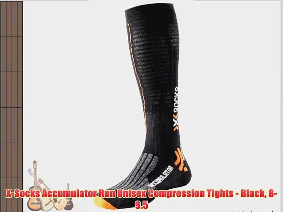 X-Socks Accumulator Run Unisex Compression Tights - Black 8-9.5