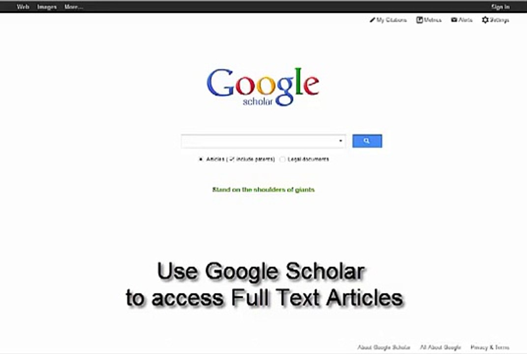 Google Scholar Tutorial