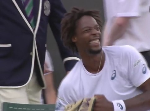 Le fou rire de Monfils à Wimbledon!