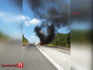 3 kişinin yanarak can verdiği kaza böyle görüntülendi
