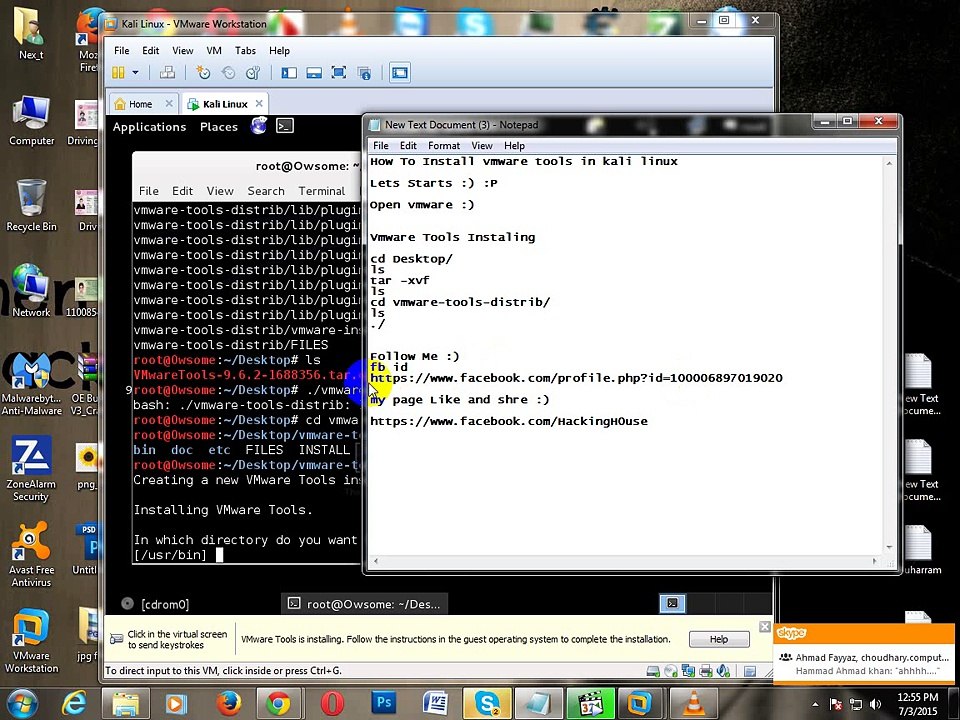 How To Install Vmware Tool In Kali linux By Owsome Syed ZaDa