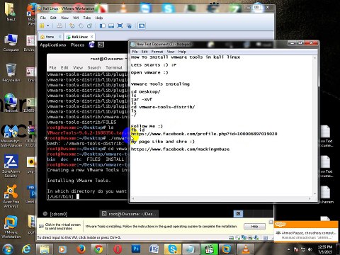 How To Install Vmware Tool In Kali linux By Owsome Syed ZaDa