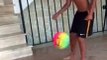 AS Roma's wonderkid Pietro Tomaselli fantastic keepy uppy show with a beach ball 2015