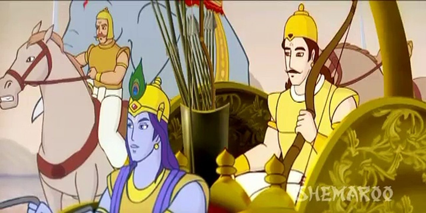 Children Cartoon Action Scene - Dashavatar - Lord Krishna At Kurukshetra