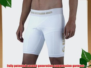 Gilmore Elite Men's White Compression Shorts - Groin Injury Support Shorts - Impact Resistant