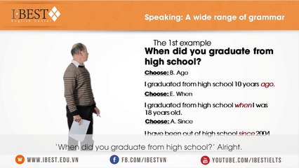 [IBEST Vlog 6] [MR. TONY] IELTS Speaking: A wide range of grammar