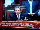 Julio Cobos vota NO al proyecto de retenciones
