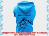 Personalised embroidered horse outline hoodie (12-13 Sapphire)