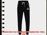 Lonsdale Men's Two Tones Regular Fit Jogging Pants - Black Large