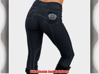Sherwood Forest Bramble Girl's Jodhpurs - Denim/Silver 28cm